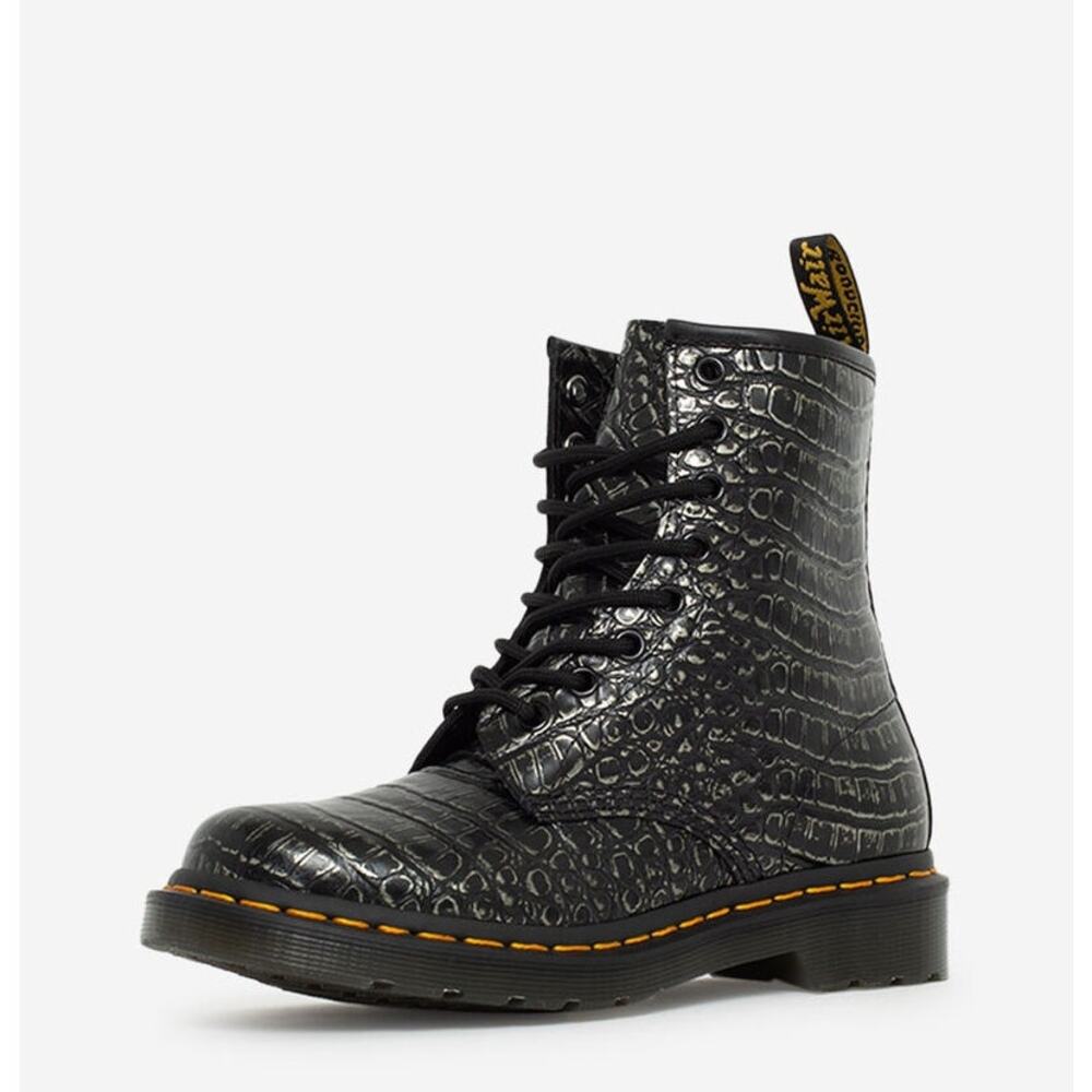 NEW Dr. Martens 1460 Croc Emboss Leather Boots Womens 7  27249029